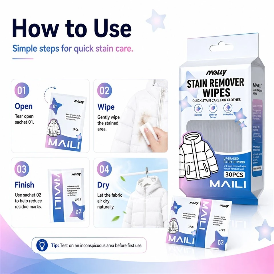 Fabric Stain Removing Towelettes factory